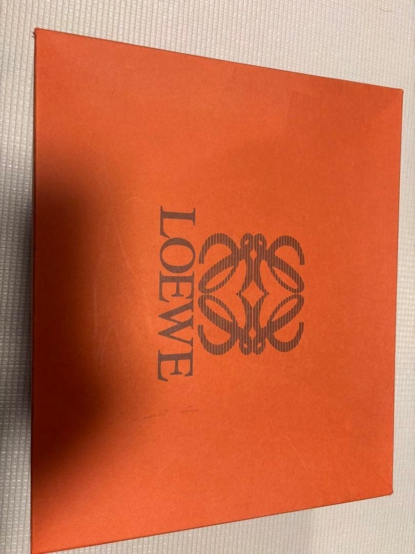 Authentic LOEWE Velazquez Vanity Makeup Pouch Orange Leather Vintage Limited