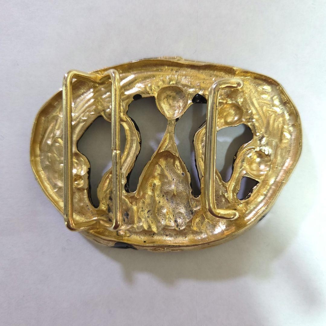 Auth Christian Lacroix Antique Vintage Gold Belt Buckle 30-40 Years Old Used