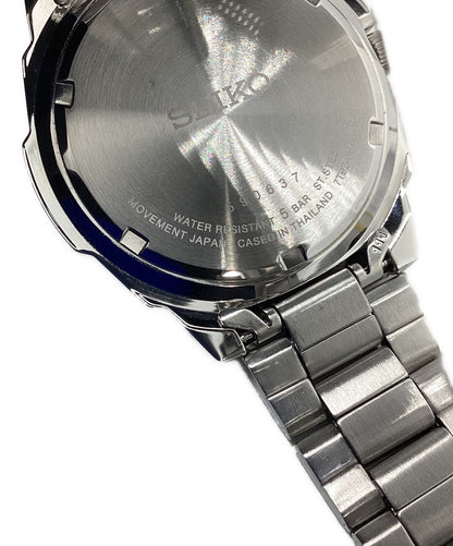 SEIKO Chronograph 7T92-0CA0 Mens Watch White Dial Stainless Steel Quartz 50M
