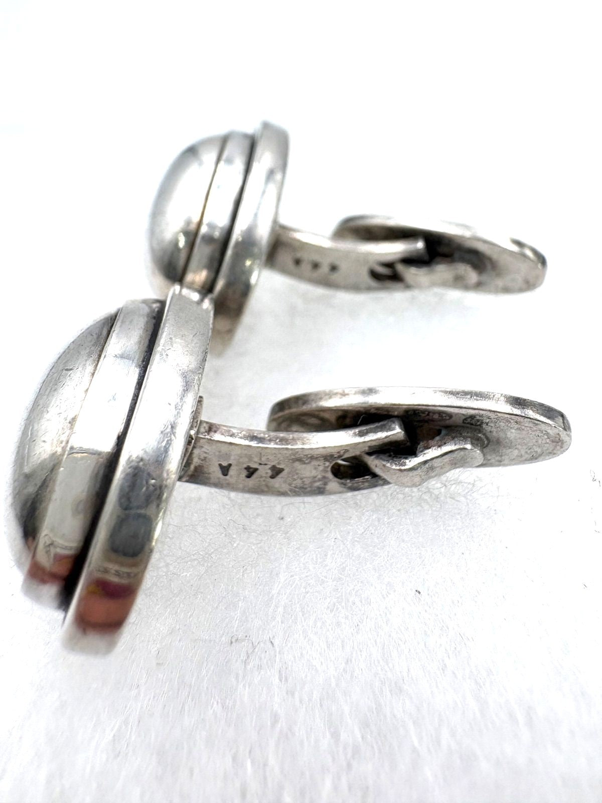 Georg Jensen Round Dome Cufflinks Sterling Silver 925 Denmark Men's Vintage