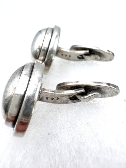 Georg Jensen Round Dome Cufflinks Sterling Silver 925 Denmark Men's Vintage