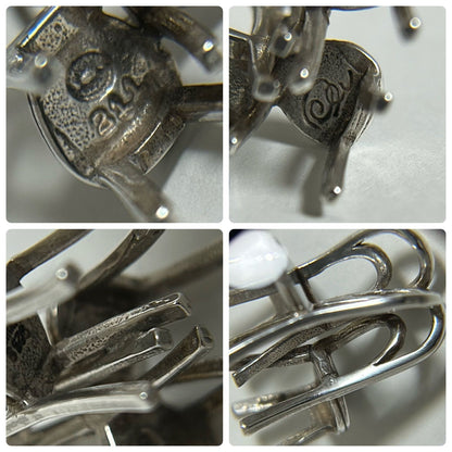 Vintage Georg Jensen # 211 Silver 925 Sunshine & Night Chair Pendant Top Charm