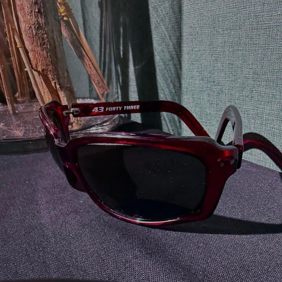 SPY Optic Vintage 90s Red Oval Sport Sunglasses Made in Italy Y2K Cyber Used