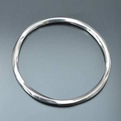 Tiffany & Co Sterling Silver 925 Knife Edge Twisted Bangle L 22cm 8.6in