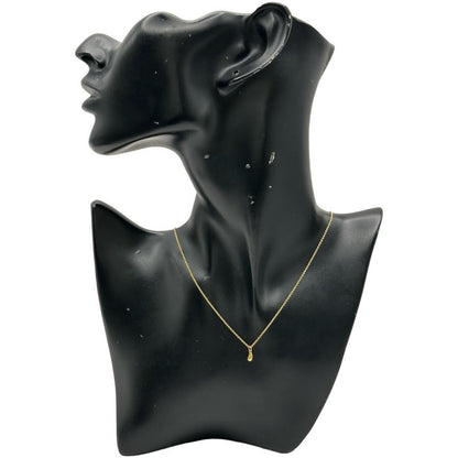 Tiffany & Co Yellow Gold 18K Teardrop Pendant Necklace L 40cm 15.7in Excellent