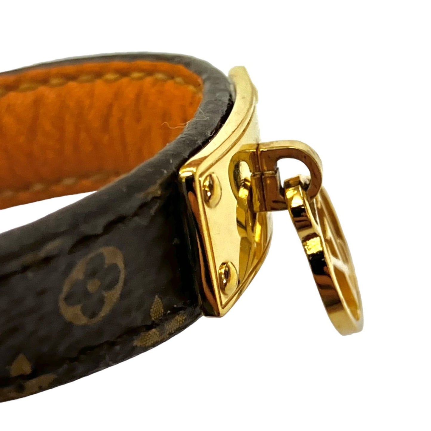 Excellent LOUIS VUITTON Logomania Bracelet LV Circle M4150 Used Japan Authentic