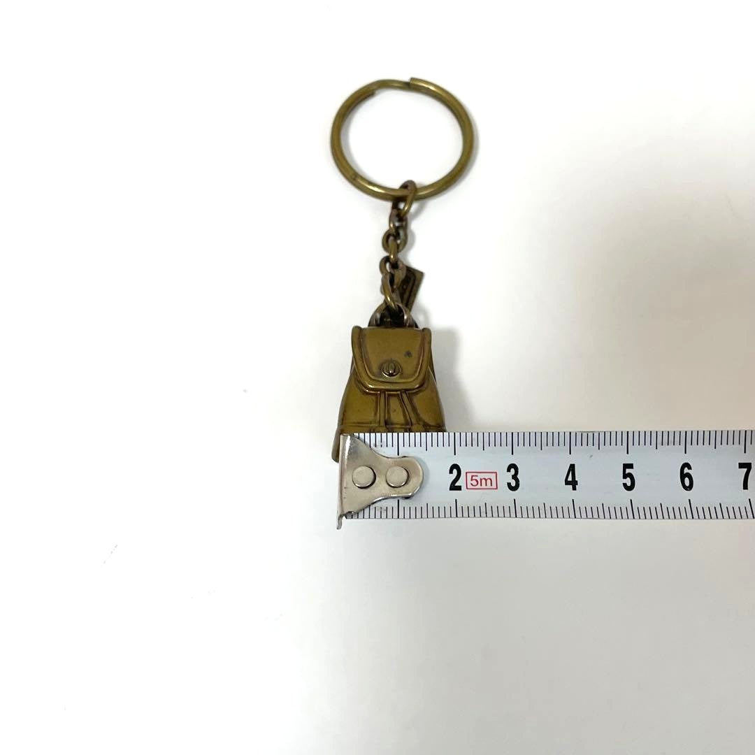 COACH Old Coach Backpack Turnlock Keychain Keyring Brass Bag Charm Vintage USA