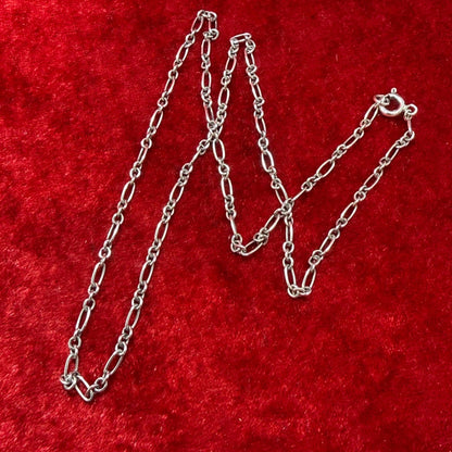 Georg Jensen Sterling Silver 925 Figaro Chain Necklace L 45.5cm 18in Excellent