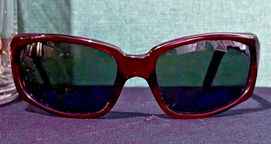 SPY Optic Vintage 90s Red Oval Sport Sunglasses Made in Italy Y2K Cyber Used