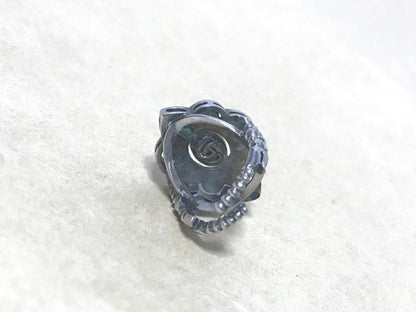 Extremely Rare Gucci Alessandro Michele Crystals Flower Ring Silver Tone Metal
