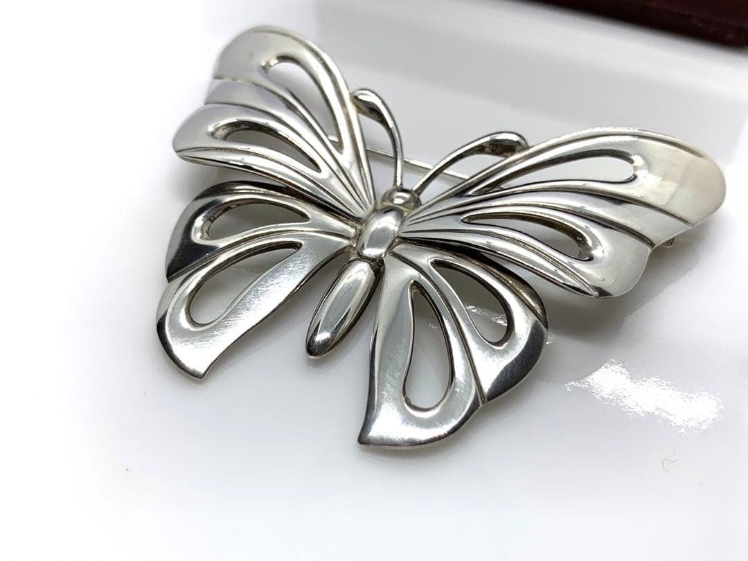 Vintage Georg Jensen # 563 Sterling Silver 925 Butterfly Brooch Excellent