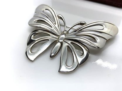 Vintage Georg Jensen # 563 Sterling Silver 925 Butterfly Brooch Excellent