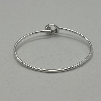 Tiffany&Co. Auth Love Knot Hook Eye Bangle 925 Silver 18K YG 750 Combo 16cm 6.3"