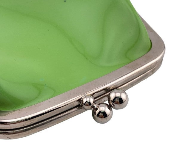 Tiffany & Co Light Green Mini Compact Wallet Clasp-top Coin Purse