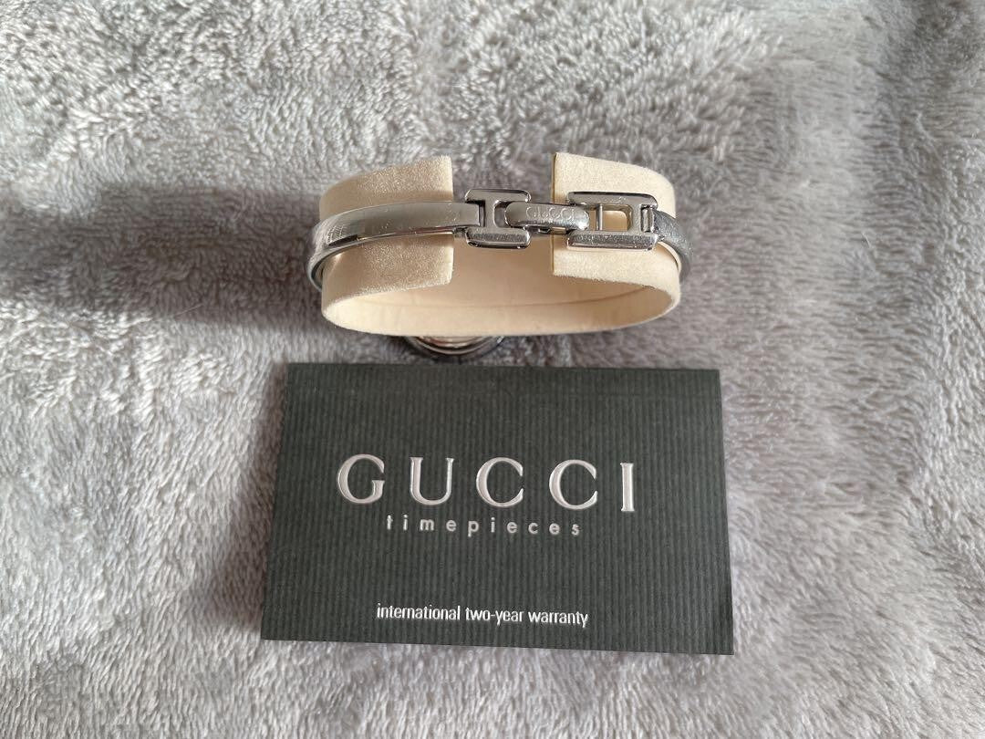 GUCCI 1400L Women's Watch Stainless Steel Black Dial Swiss Made Quartz Used Auth