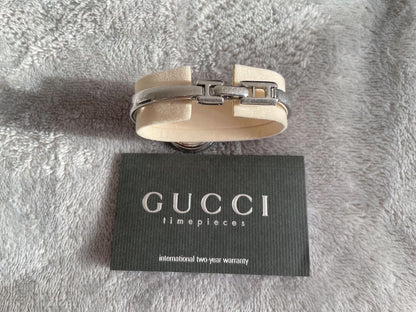 GUCCI 1400L Women's Watch Stainless Steel Black Dial Swiss Made Quartz Used Auth