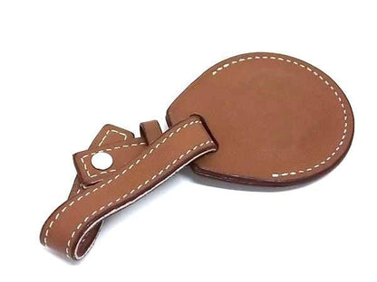 HERMES Apple Vaux Swift AirTag Lost Prevention Tag Keyring Charm Z Engraved Used