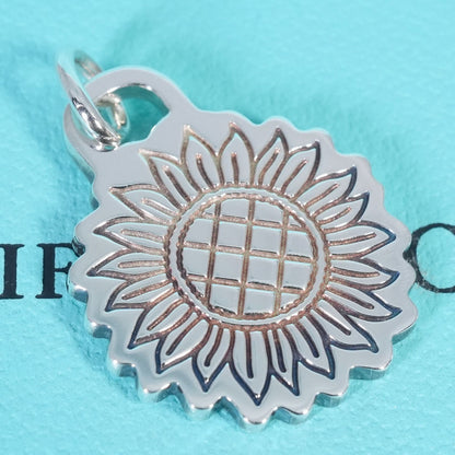Tiffany & Co Sterling Silver 925 Go Women 2020 Sunflower Pendant Top Charm