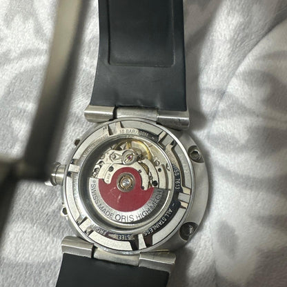 ORIS Williams F1 Team 7613 Automatic Day Date Watch Men Skeleton Back