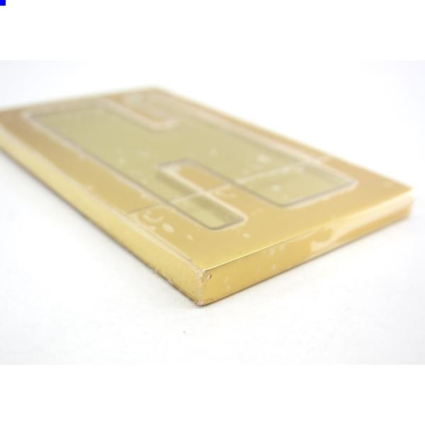 FENDI 7AS049 Zucca Logo Compact Mirror Gold Tone Plastic Accessory Vintage