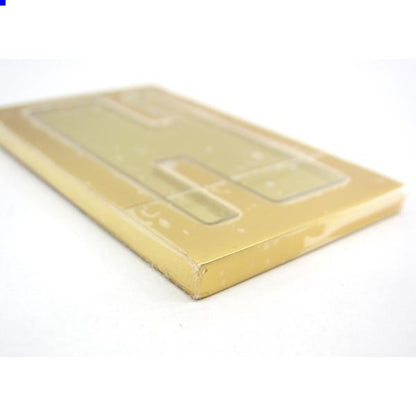 FENDI 7AS049 Zucca Logo Compact Mirror Gold Tone Plastic Accessory Vintage