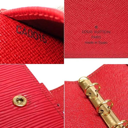 Louis Vuitton Agenda PM Epi Leather Notebook Cover Red Rouge A6 Gold Hardware