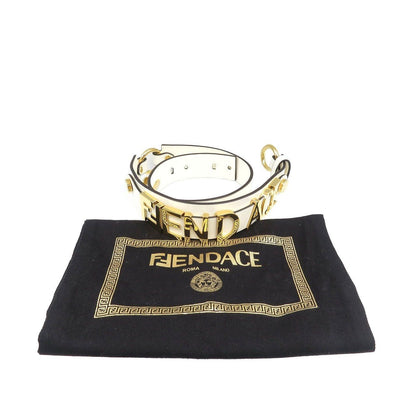 Fendi x Versace Fendace Collaboration 2022 Gold Tone Logo Belt Size 65/26 78cm