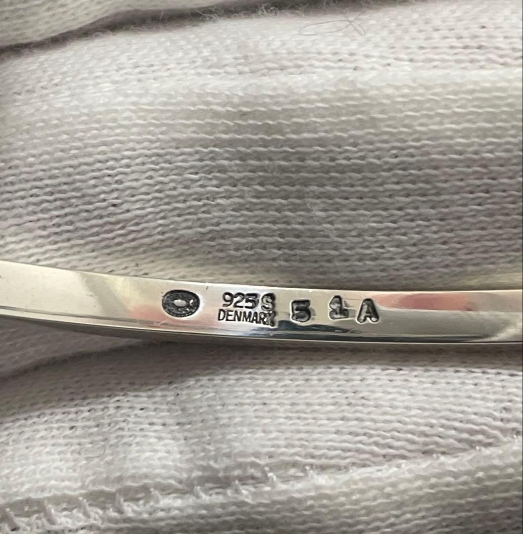 GEORG JENSEN # 51A Sterling Silver 925 Bangle Bracelet L18.6cm 73.in
