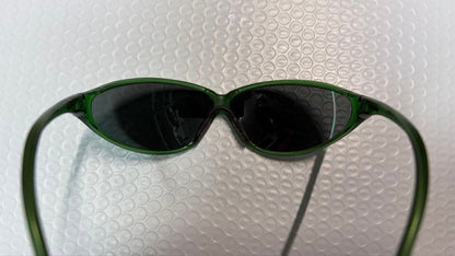 Arnette Vtg 90s Sport Sunglasses Green Frame Lightweight Outdoor Used Y2K