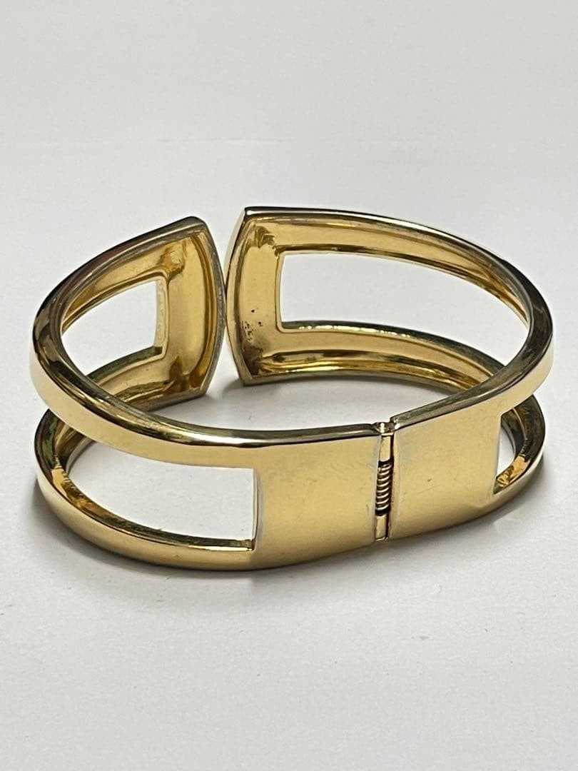 Vintage Christian DIOR Gold Plated Bangle Bracelet Used Excellent