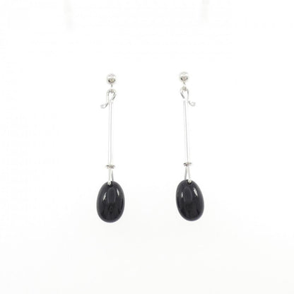 Georg Jensen Sterling Silver 925 Onyx Quartz Dew Drop Dangle Earrings