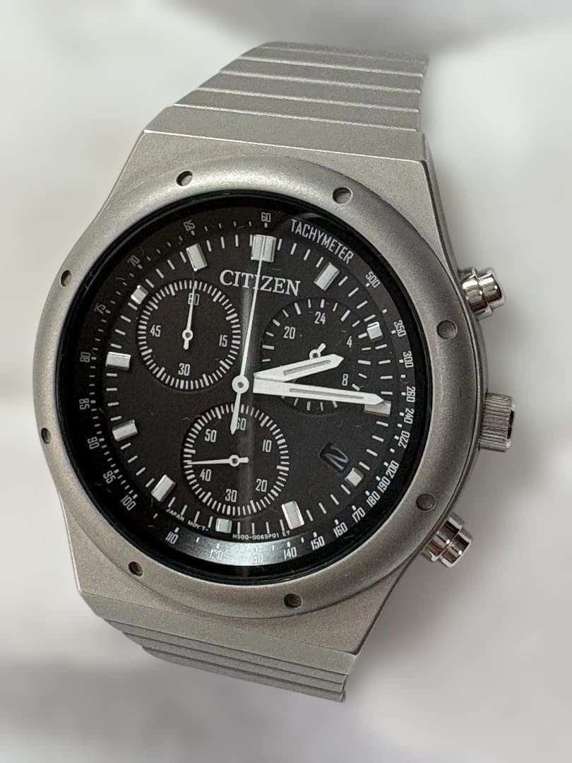 CITIZEN COLLECTION RECORD LABEL 1984 AT2540-57E Chronograph Date Watch Men