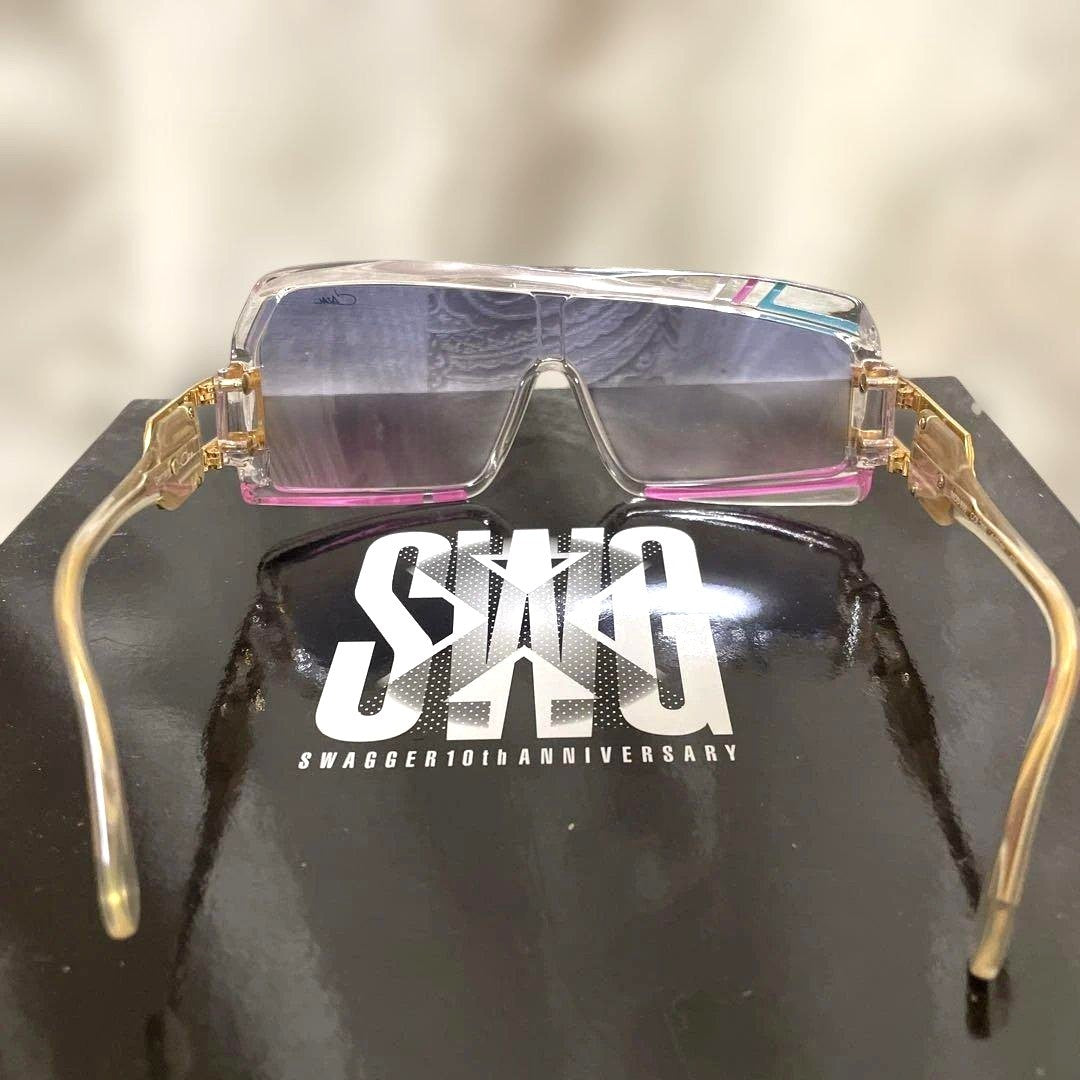CAZAL 858 COL.255 Sunglasses Clear Pink Turquoise SWAGGER Collab Germany 61□21-1