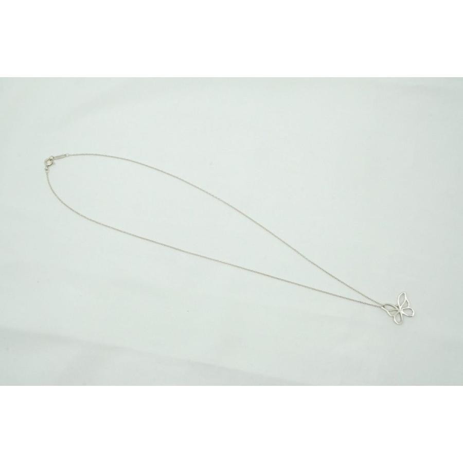 Tiffany & Co Sterling Silver 925 Butterfly Papillon Pendant Necklace L46cm 18.1"