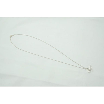 Tiffany & Co Sterling Silver 925 Butterfly Papillon Pendant Necklace L46cm 18.1"