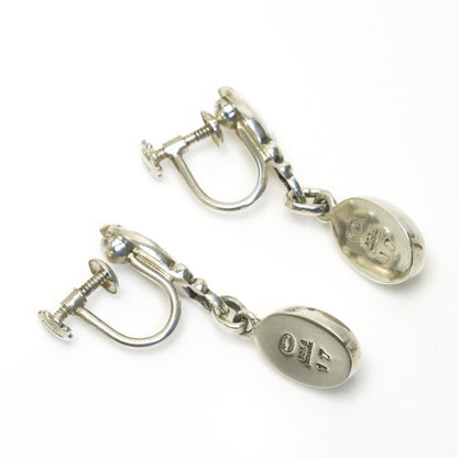 Georg Jensen # 17 earrings Sterling Silver 925S Denmark L 1.4” W 0.27"