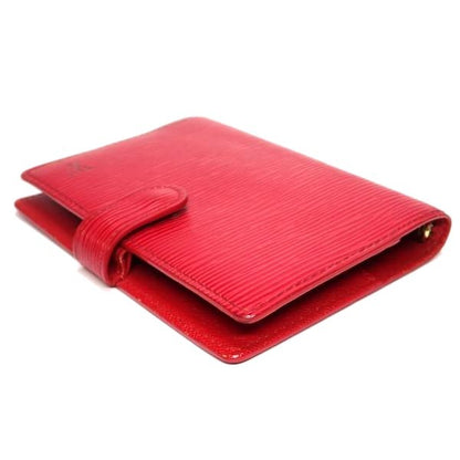 Louis Vuitton Agenda PM Epi Leather Notebook Cover Red Rouge A6 Gold Hardware