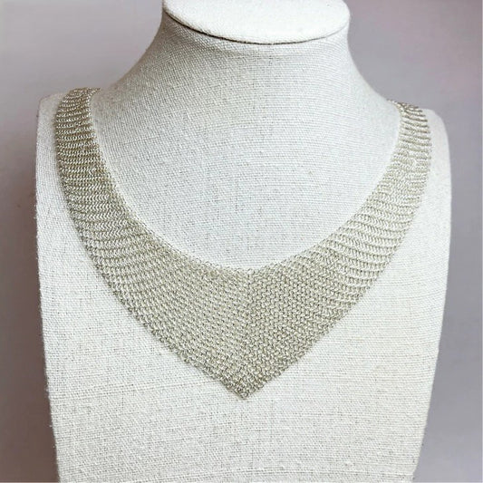 Tiffany & Co Sterling Silver 925 Somerset Mesh Scarf Necklace L 64cm 25.1in