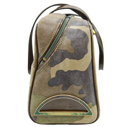 Christian Dior Patent Leather Camouflage Boston Bag 33x17x11cm 17x6.7x43" Used