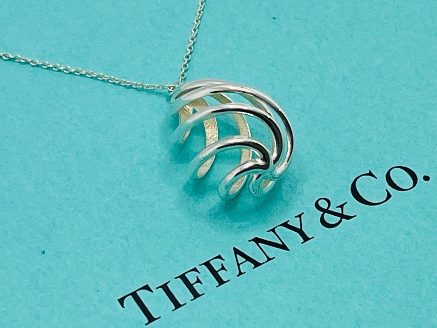 Tiffany & Co Sterling Silver 925 Venice Luce Drop Pendant Necklace Used Japan