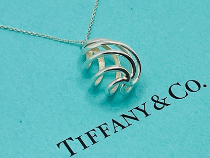 Tiffany & Co Sterling Silver 925 Venice Luce Drop Pendant Necklace Used Japan