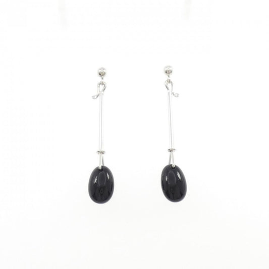Georg Jensen Sterling Silver 925 Onyx Quartz Dew Drop Dangle Earrings
