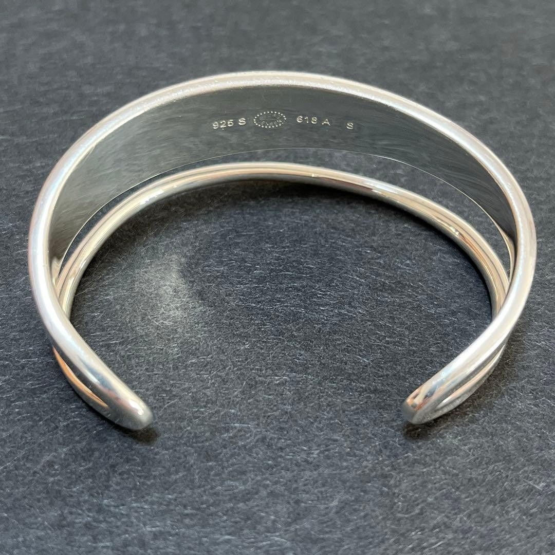 Georg Jensen Marcy # 618A Sterling Silver 925 Bangle Bracelet Size S Used