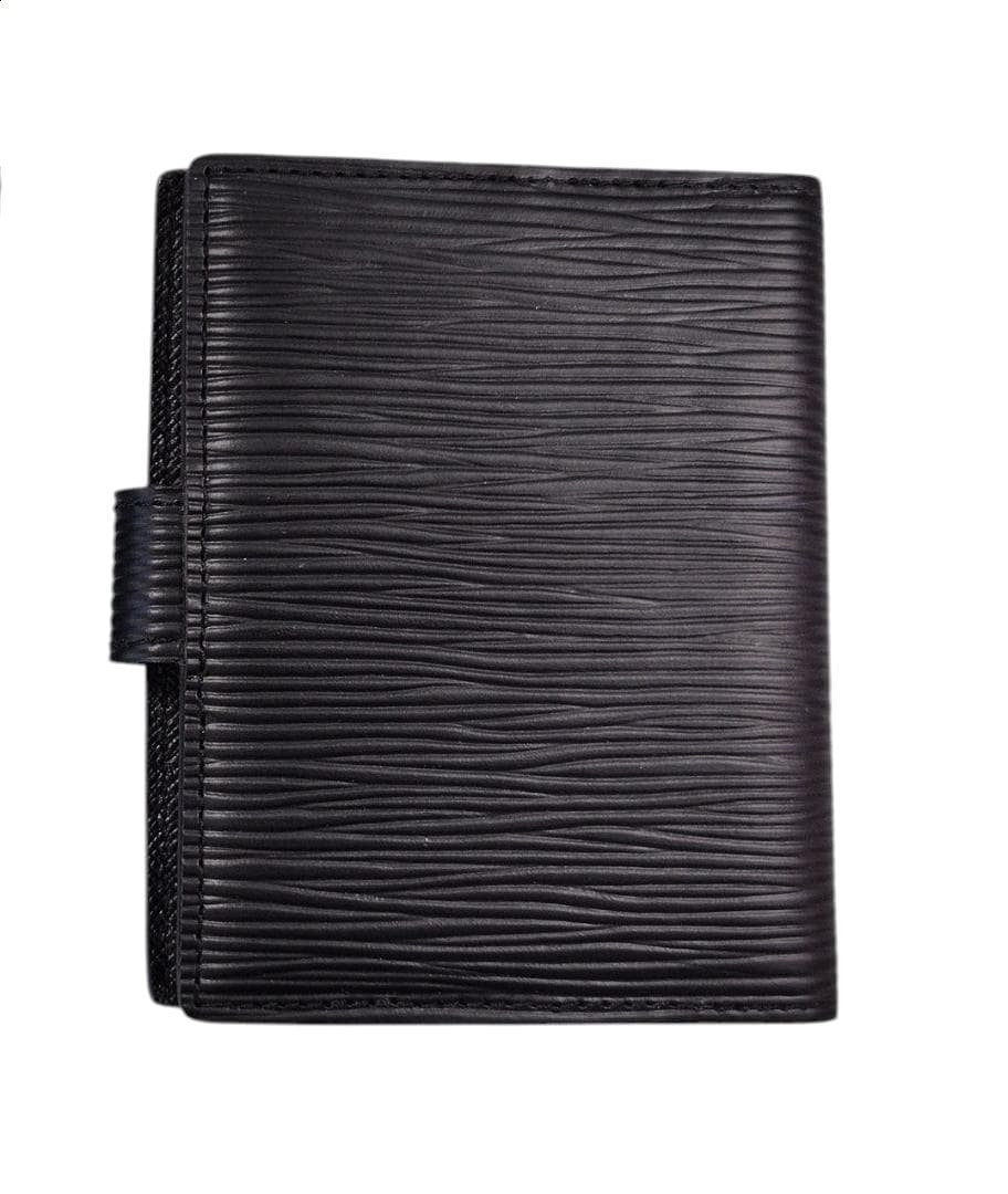 Louis Vuitton Epi Leather Agenda Notebook Cover Black Made in France Compact