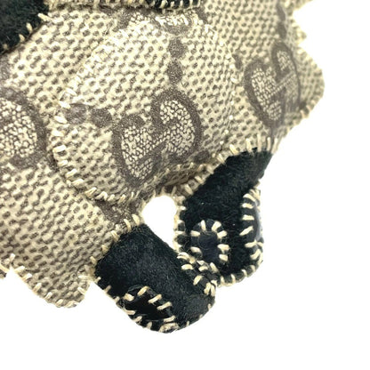 Gucci Auth Guccioli German Shepherd Dog GG Supreme Canvas Key Charm Beige Used