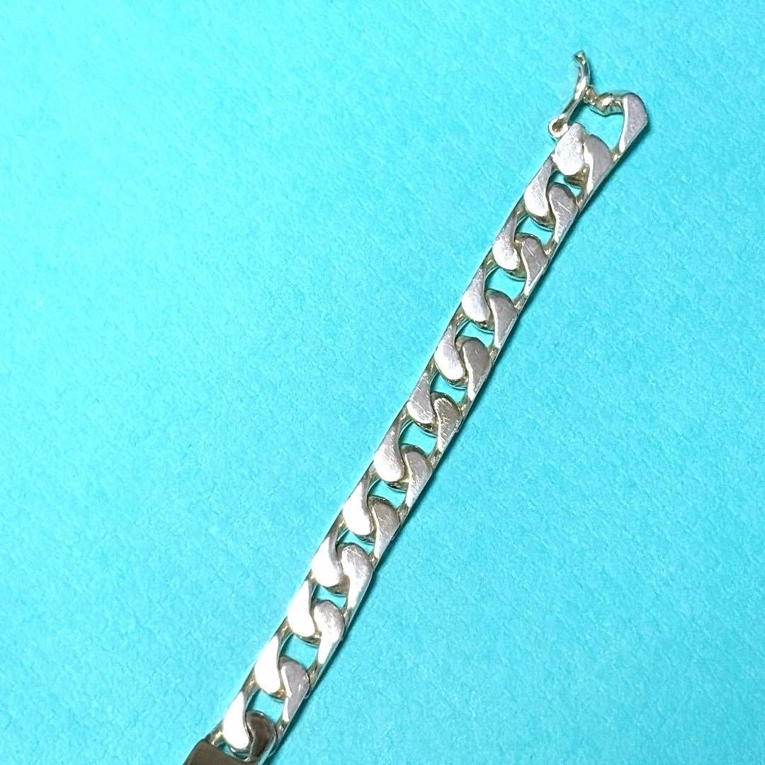 Authentic Tiffany & Co Sterling Silver 925 Curb Chain ID Bracelet L 18.6cm 7.3in