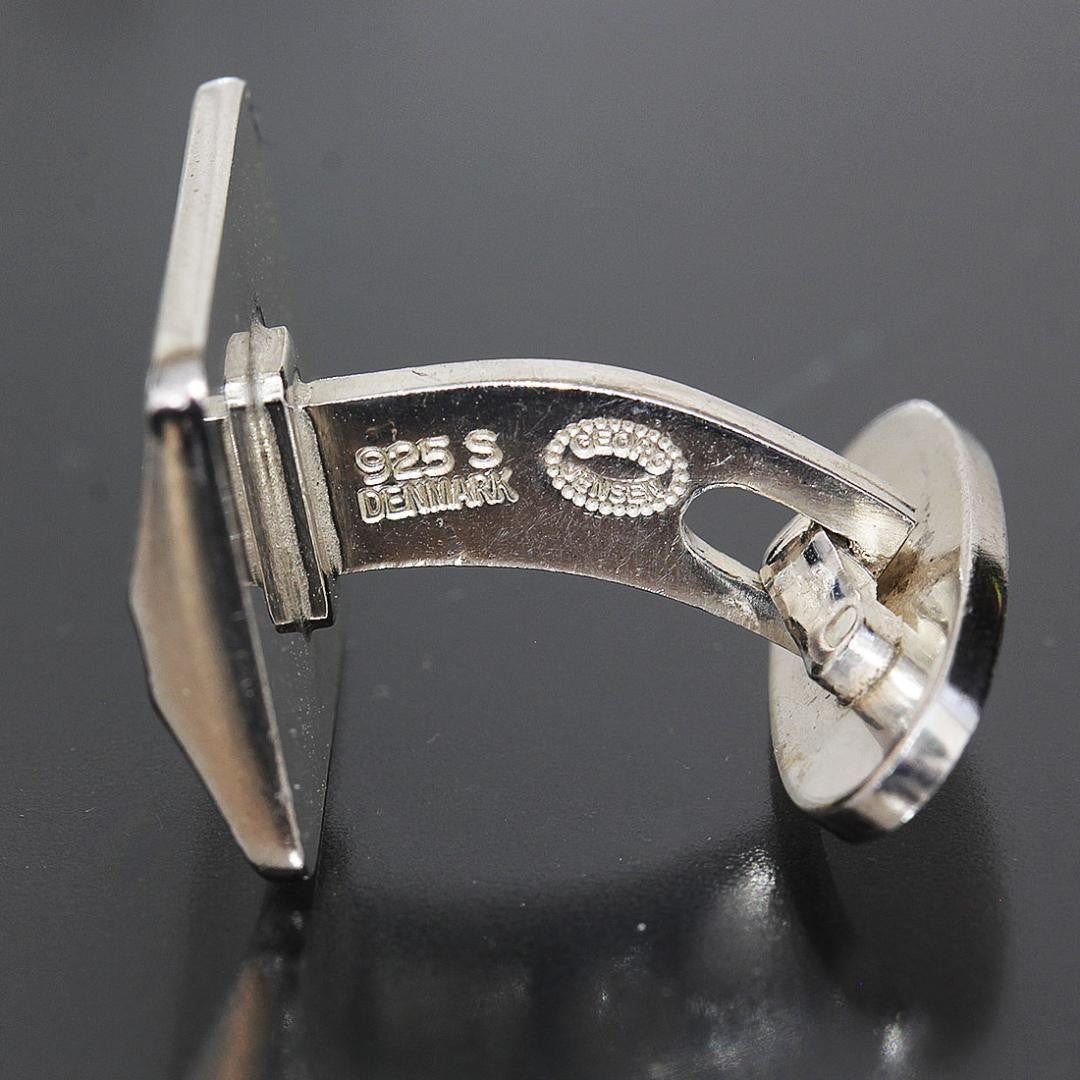 Georg Jensen Cufflinks Square Sterling Silver SV925 Men's 6543A Denmark Used