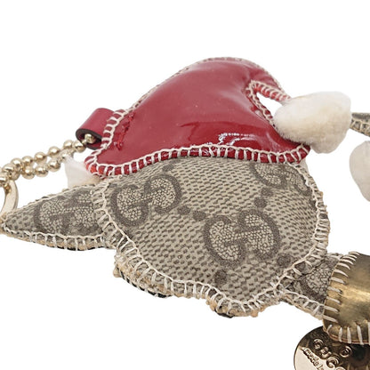 Gucci Authentic Guccissima Christmas Version Chihuahua Charm Key Ring Used Santa