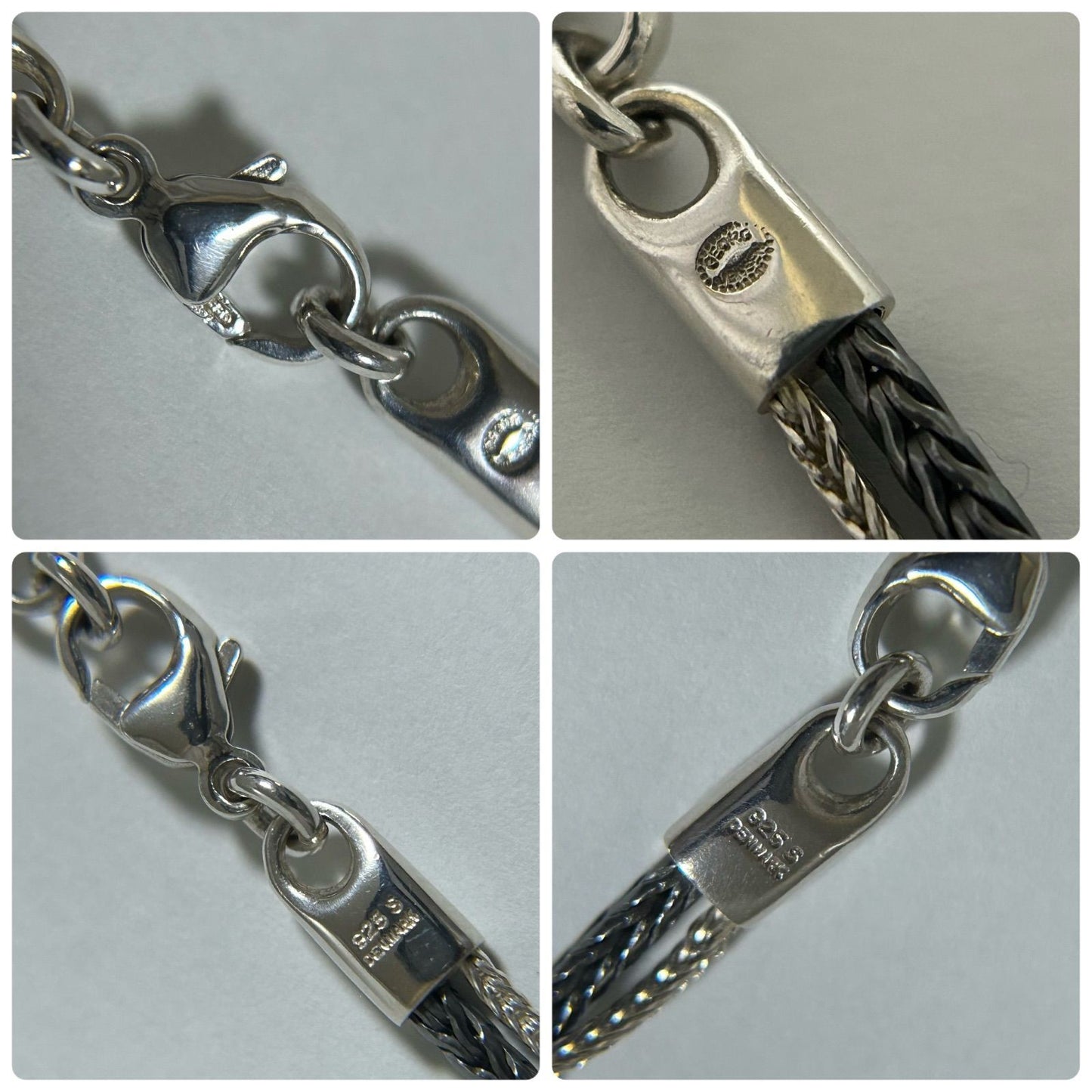 Georg Jensen Sterling Silver 925 Double Chain Necklace L 45.5cm 18in