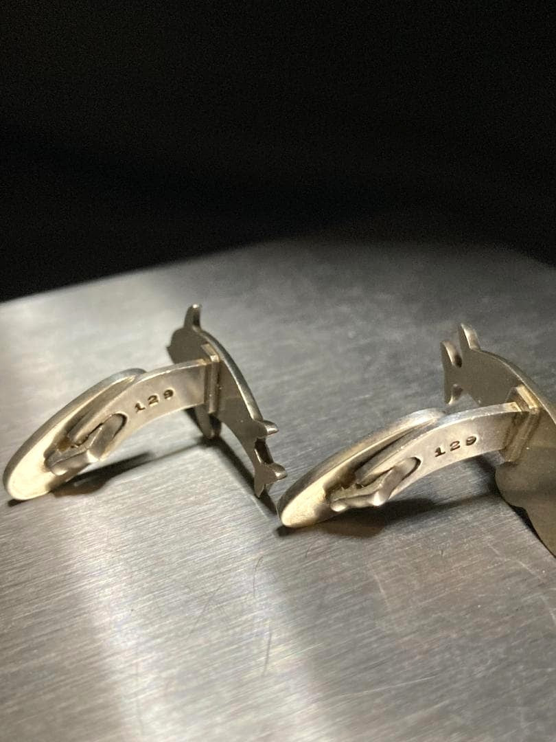 Georg Jensen Dolphin Cufflinks Sterling Silver 925 Mens Denmark Vintage Design